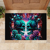 Twin Skull Rubber Doormat Don't Try Figure Me out I'm A Special Kind Of Twisted - Wonder Print Shop