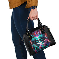 Twin Skull Shoulder Handbag Don't Try Figure Me out I'm A Special Kind Of Twisted