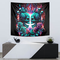 Twin Skull Tapestry Don't Try Figure Me out I'm A Special Kind Of Twisted - Wonder Print Shop