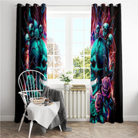 Twin Skull Window Curtain Don't Try Figure Me out I'm A Special Kind Of Twisted - Wonder Print Shop