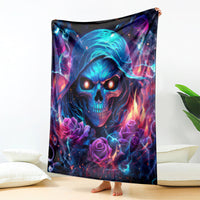 Flame Skull Blanket While You Are Talking Behind My Back Freel Free To Bend Down And Kiss My Ass