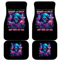 Flame Skull Car Mats While You Are Talking Behind My Back Freel Free To Bend Down And Kiss My Ass - Wonder Print Shop