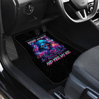 Flame Skull Car Mats While You Are Talking Behind My Back Freel Free To Bend Down And Kiss My Ass - Wonder Print Shop
