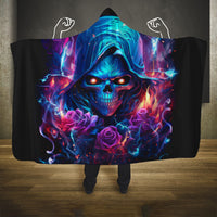 Flame Skull Hooded Blanket While You Are Talking Behind My Back Freel Free To Bend Down And Kiss My Ass