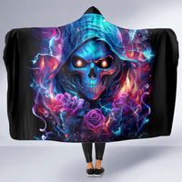 Flame Skull Hooded Blanket While You Are Talking Behind My Back Freel Free To Bend Down And Kiss My Ass