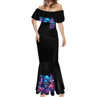 Flame Skull Mermaid Dress While You Are Talking Behind My Back Freel Free To Bend Down And Kiss My Ass - Wonder Print Shop