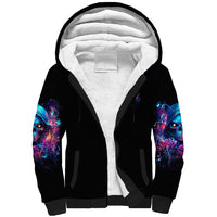 Flame Skull Sherpa Hoodie While You Are Talking Behind My Back Freel Free To Bend Down And Kiss My Ass - Wonder Print Shop