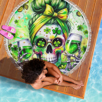 Irish Skull Beach Blanket Drink Up Bitch - Wonder Print Shop