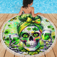 Irish Skull Beach Blanket Drink Up Bitch - Wonder Print Shop