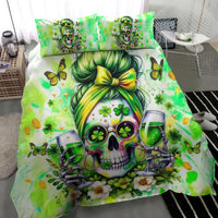 Irish Skull Bedding Set Drink Up Bitch - Wonder Print Shop