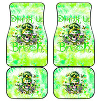 Irish Skull Car Mats Drink Up Bitch - Wonder Print Shop