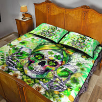 Irish Skull Quilt Bed Set Drink Up Bitch - Wonder Print Shop