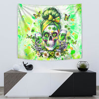 Irish Skull Tapestry Drink Up Bitch - Wonder Print Shop