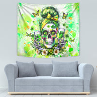 Irish Skull Tapestry Drink Up Bitch - Wonder Print Shop