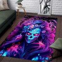 Lady Skull Area Rug I'm Not Anti Social I'm Just Not User Friendly - Wonder Print Shop
