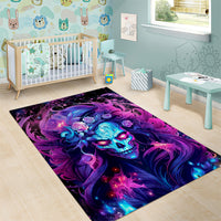 Lady Skull Area Rug I'm Not Anti Social I'm Just Not User Friendly - Wonder Print Shop