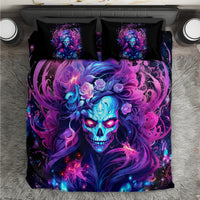 Lady Skull Bedding Set I'm Not Anti Social I'm Just Not User Friendly - Wonder Print Shop