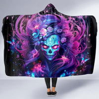 Lady Skull Hooded Blanket I'm Not Anti Social I'm Just Not User Friendly