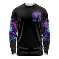 Lady Skull Long Sleeve Shirt I'm Not Anti Social I'm Just Not User Friendly - Wonder Print Shop