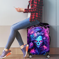 Lady Skull Luggage Cover I'm Not Anti Social I'm Just Not User Friendly - Wonder Print Shop
