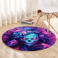 Lady Skull Round Carpet I'm Not Anti Social I'm Just Not User Friendly