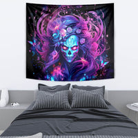 Lady Skull Tapestry I'm Not Anti Social I'm Just Not User Friendly - Wonder Print Shop
