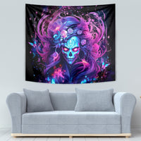 Lady Skull Tapestry I'm Not Anti Social I'm Just Not User Friendly - Wonder Print Shop