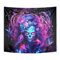 Lady Skull Tapestry I'm Not Anti Social I'm Just Not User Friendly - Wonder Print Shop
