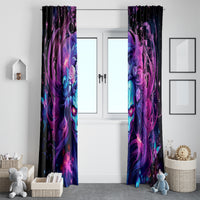 Lady Skull Window Curtain I'm Not Anti Social I'm Just Not User Friendly - Wonder Print Shop
