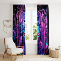 Lady Skull Window Curtain I'm Not Anti Social I'm Just Not User Friendly - Wonder Print Shop