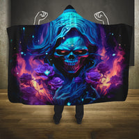 Flame Skull Hooded Blanket Its Not How Crazy I Am But How Much I enjoy It That Makes Me Dangeous
