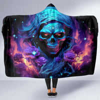 Flame Skull Hooded Blanket Its Not How Crazy I Am But How Much I enjoy It That Makes Me Dangeous