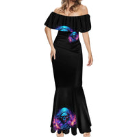 Flame Skull Mermaid Dress Its Not How Crazy I Am But How Much I enjoy It That Makes Me Dangeous - Wonder Print Shop