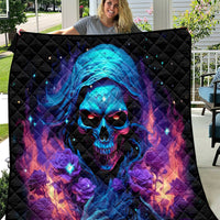 Flame Skull Quilt Its Not How Crazy I Am But How Much I enjoy It That Makes Me Dangeous - Wonder Print Shop