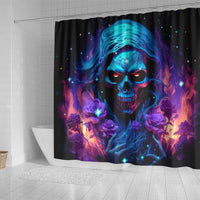 Flame Skull Shower Curtain Its Not How Crazy I Am But How Much I enjoy It That Makes Me Dangeous