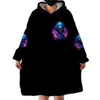 Flame Skull Wearable Blanket Hoodie Its Not How Crazy I Am But How Much I enjoy It That Makes Me Dangeous - Wonder Print Shop
