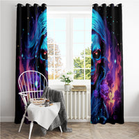 Flame Skull Window Curtain Its Not How Crazy I Am But How Much I enjoy It That Makes Me Dangeous - Wonder Print Shop