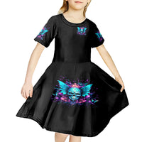 Fairy Skull Kid Short Sleeve Dress In My Next Life I Want To Be The Karme Fairy - Wonder Print Shop