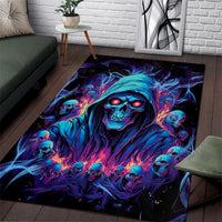 Reaper Skull Area Rug When I Was Born The Devil Said Oh Shit Competition - Wonder Print Shop