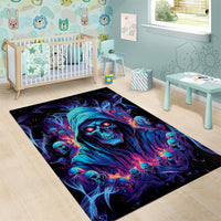Reaper Skull Area Rug When I Was Born The Devil Said Oh Shit Competition - Wonder Print Shop
