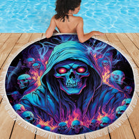 Reaper Skull Beach Blanket When I Was Born The Devil Said Oh Shit Competition - Wonder Print Shop