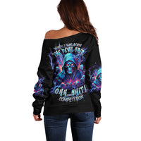 Reaper Skull Off Shoulder Sweater When I Was Born The Devil Said Oh Shit Competition - Wonder Print Shop