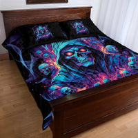Reaper Skull Quilt Bed Set When I Was Born The Devil Said Oh Shit Competition - Wonder Print Shop