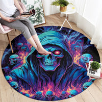 Reaper Skull Round Carpet When I Was Born The Devil Said Oh Shit Competition