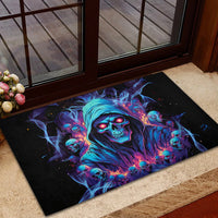 Reaper Skull Rubber Doormat When I Was Born The Devil Said Oh Shit Competition - Wonder Print Shop