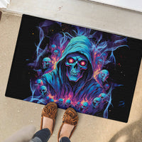 Reaper Skull Rubber Doormat When I Was Born The Devil Said Oh Shit Competition - Wonder Print Shop
