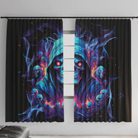 Reaper Skull Window Curtain When I Was Born The Devil Said Oh Shit Competition - Wonder Print Shop