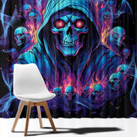 Reaper Skull Window Curtain When I Was Born The Devil Said Oh Shit Competition - Wonder Print Shop