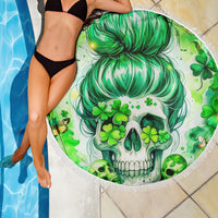 Irish Skull Beach Blanket Oho Lucky Mama - Wonder Print Shop