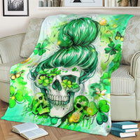 Irish Skull Blanket Oho Lucky Mama
